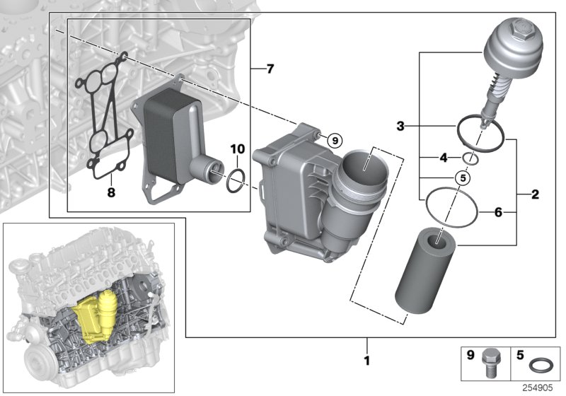 Lubricat.syst.-oil filter,heat exchanger