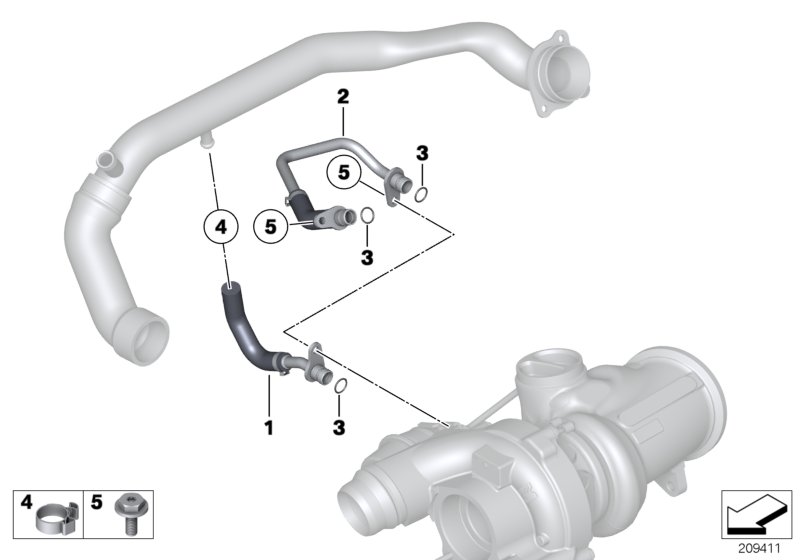 Cooling system-exhaust turbocharger