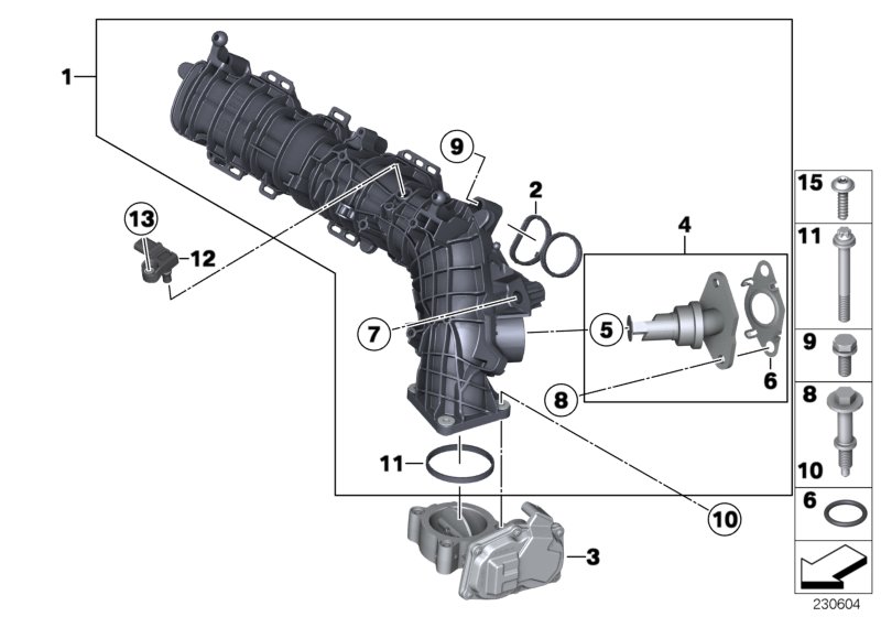 Intake manifold system-AGR
