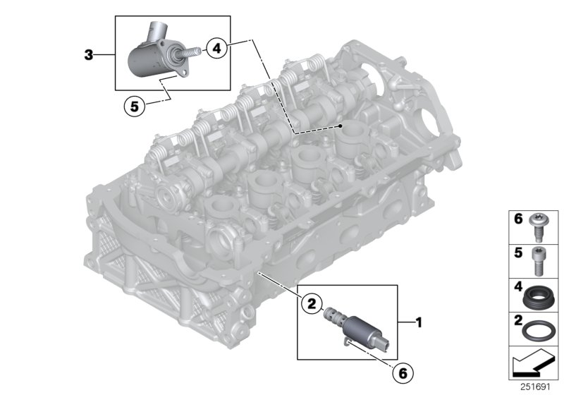 Cylinder head, electr. add-on parts