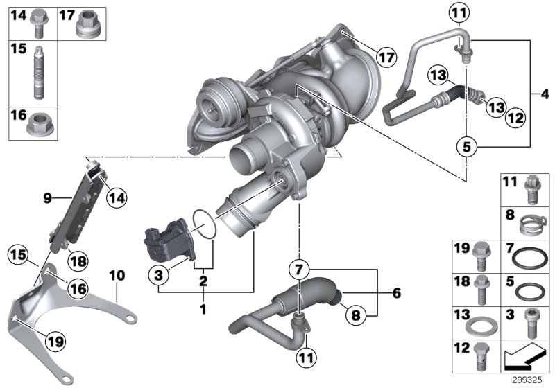 Exhaust turbocharger with lubrication
