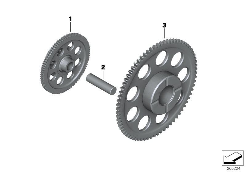 Double gear / intermediate gear