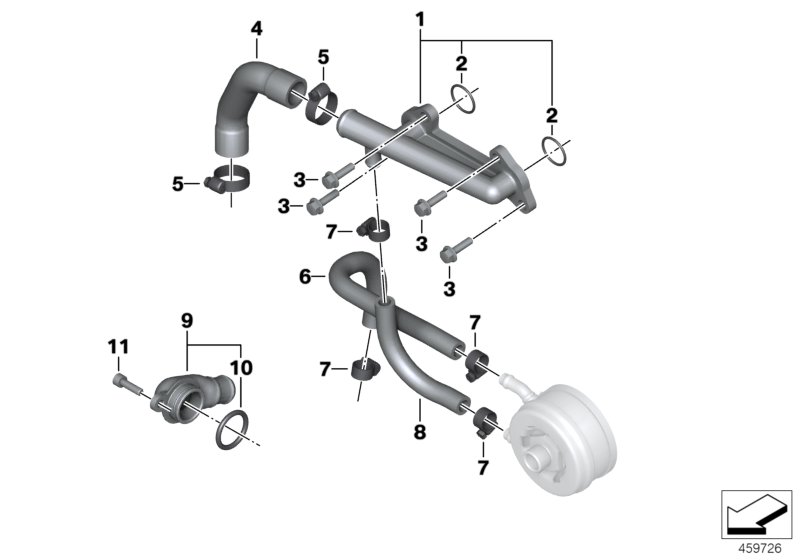 Coolant hoses / mounting parts