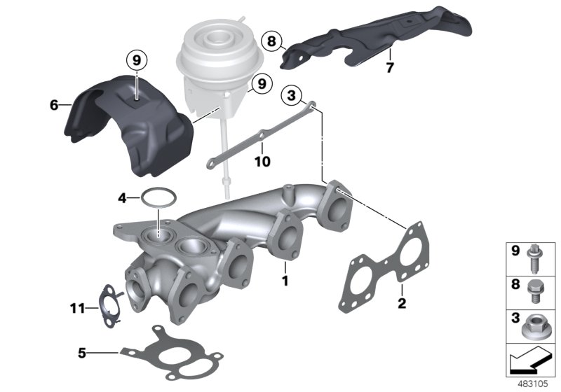 Exhaust manifold-AGR