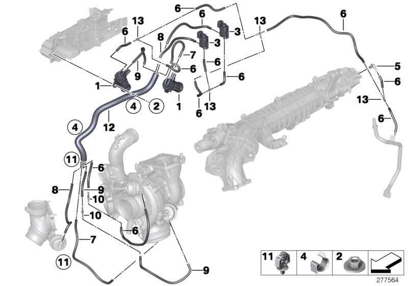 Vacuum control-exhaust turbocharger