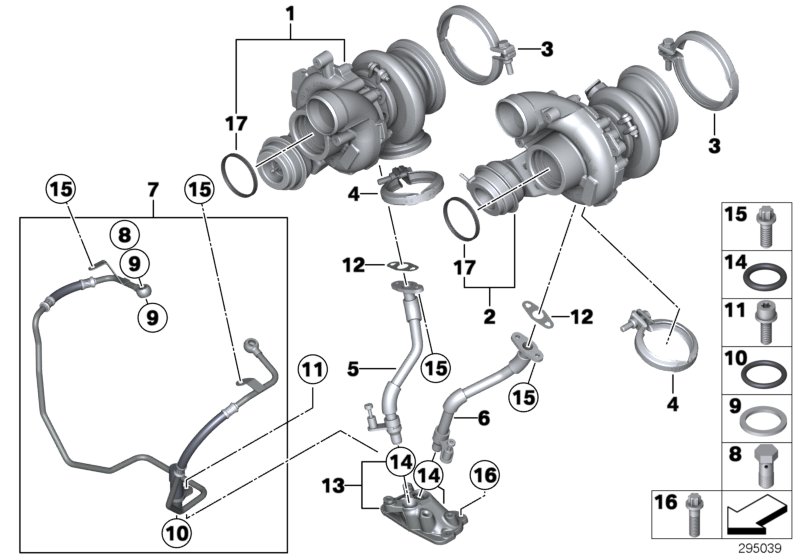 Exhaust turbocharger with lubrication