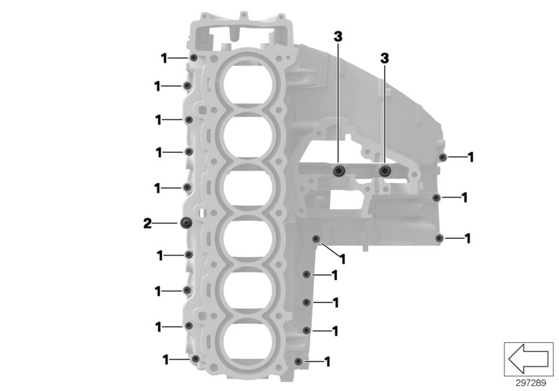 Screw con.f.engine housing upper section