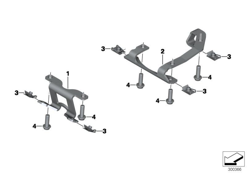 Mounting parts, engine guard