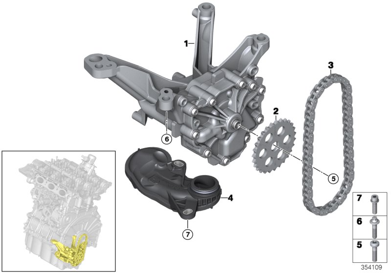 Lubrication system/Oil pump with drive