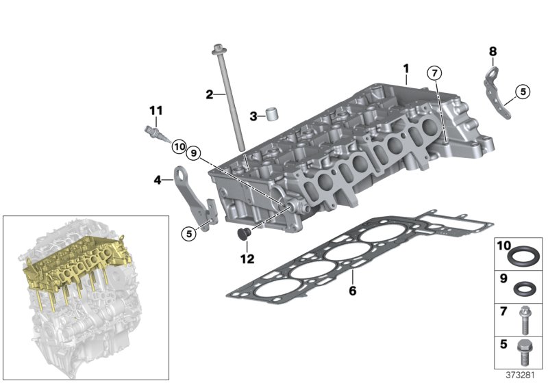 Cylinder head/Mounting parts