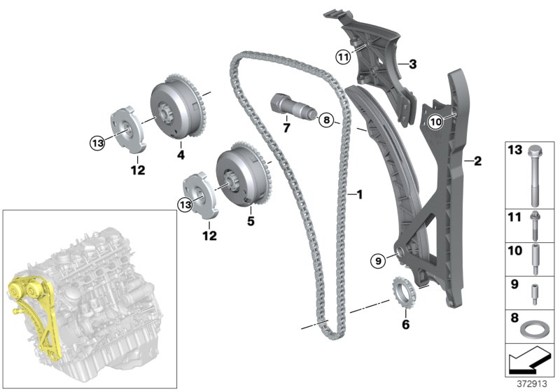 Timing and valve train-timing chain