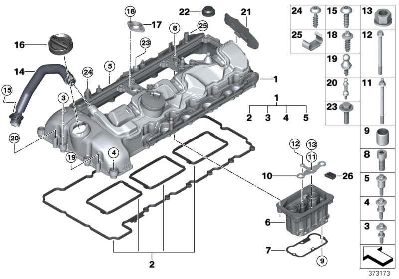 Cylinder head cover/Mounting parts