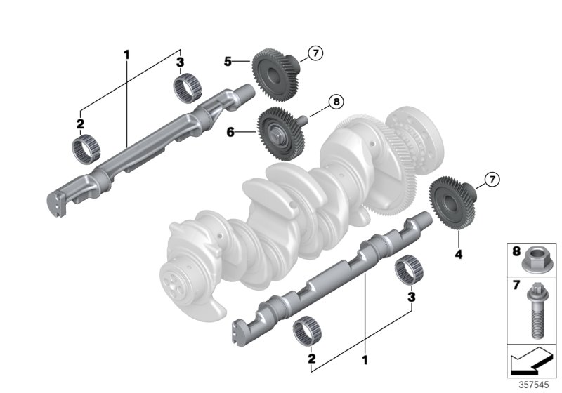 Crankshaft drive mass compensator