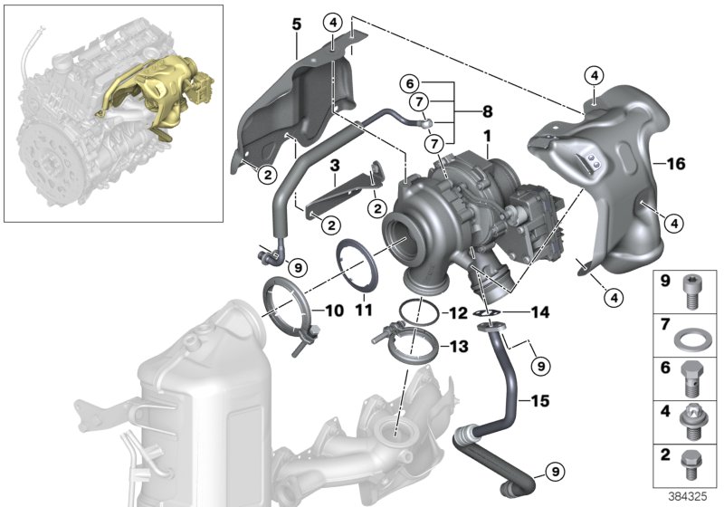 Exhaust turbocharger with lubrication