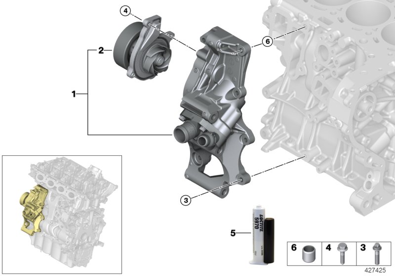 Cooling system - coolant pump/thermostat