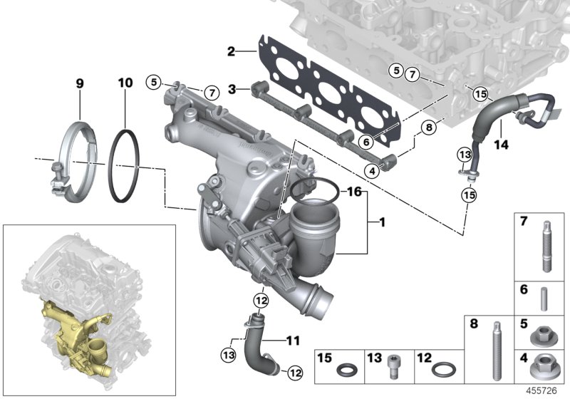 Exhaust turbocharger with lubrication