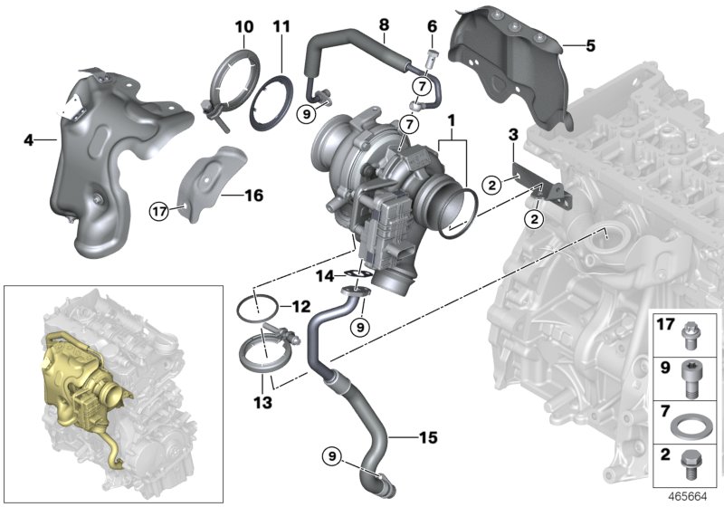 Exhaust turbocharger with lubrication