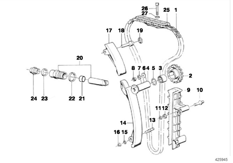 Timing and valve train-timing chain