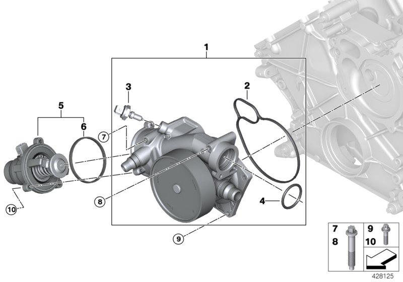 Cooling system - coolant pump/thermostat