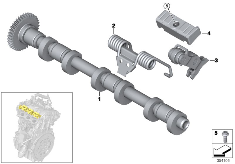 Valve timing gear, eccentric shaft