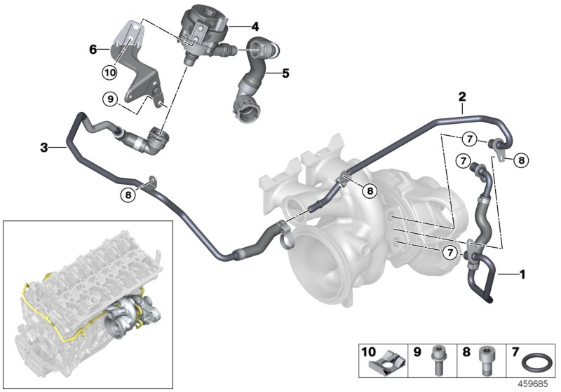 Cooling system-exhaust turbocharger