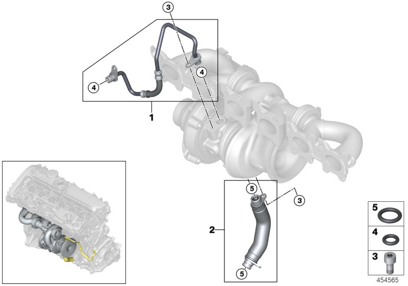 Exhaust turbocharger oil supply