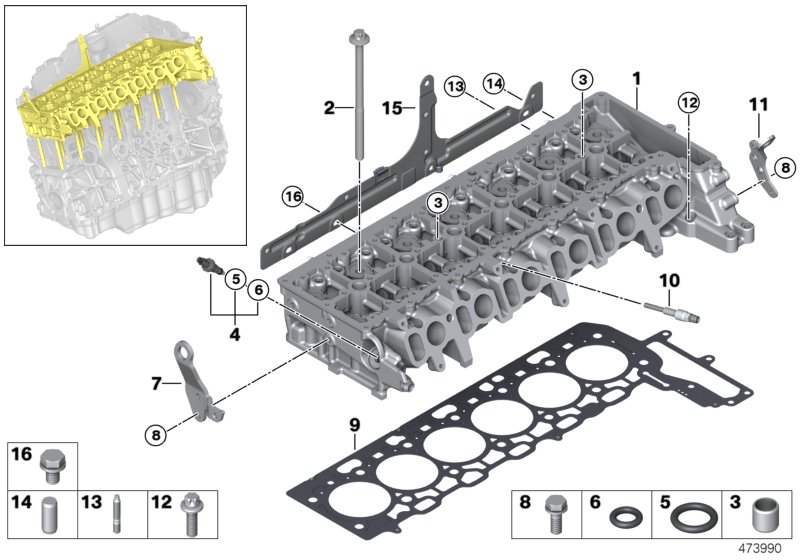 Cylinder head/Mounting parts
