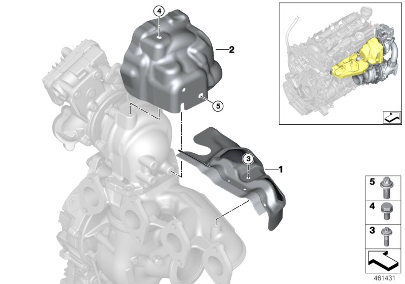 Exhaust turbocharger heat protection