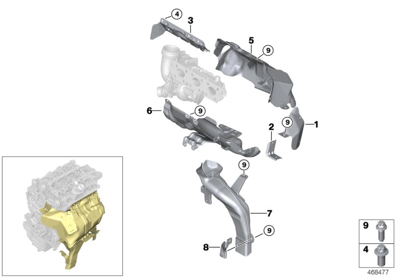 Exhaust turbocharger heat protection