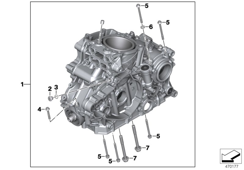 Engine housing mounting parts