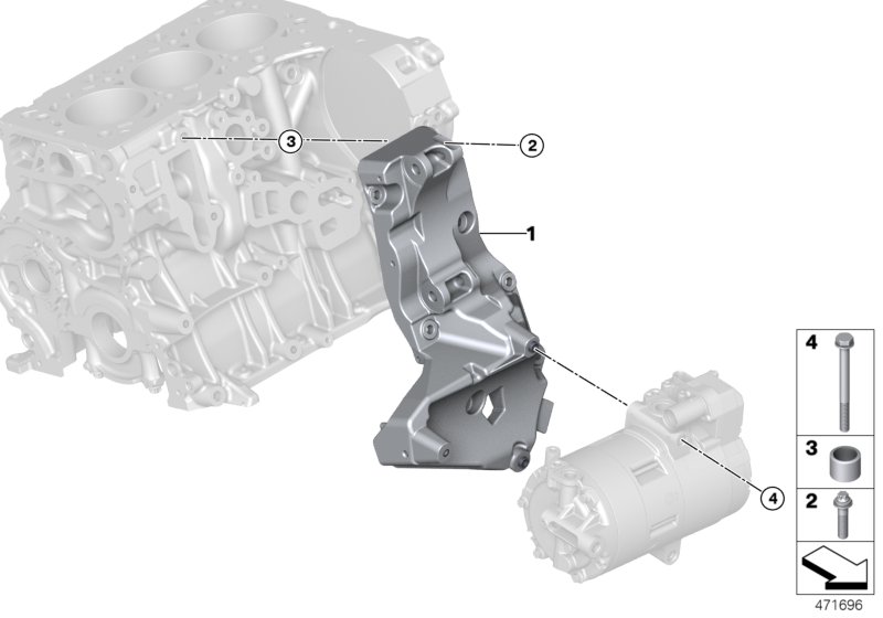 Engine housing mounting parts