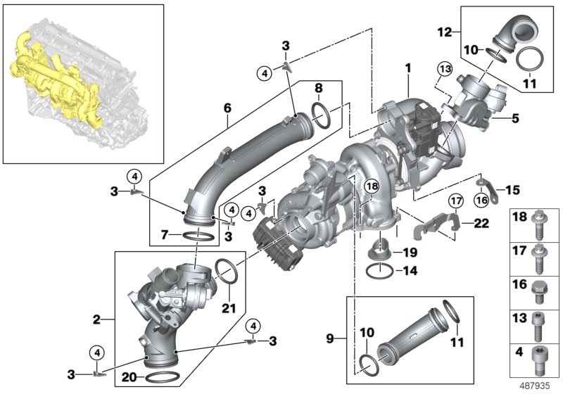 High-pressure exhaust turbocharger