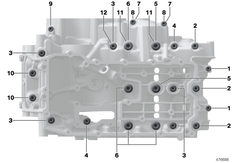 Screw connection, crankcase