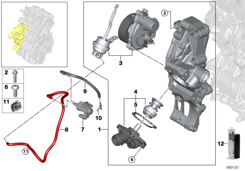 Cooling system - coolant pump/thermostat