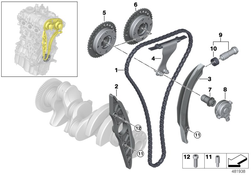 Timing and valve train-timing chain