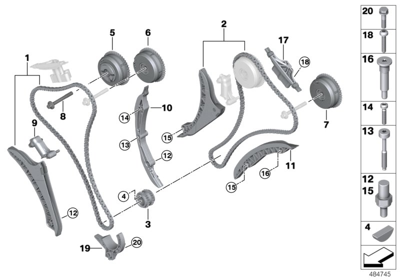 Timing and valve train-timing chain