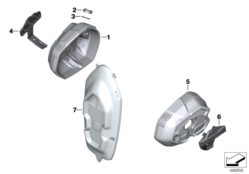 Cylinder head cover milled