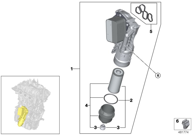 Lubricat.syst.-oil filter,heat exchanger