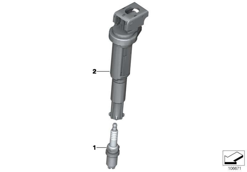 Ignition coil/spark plug