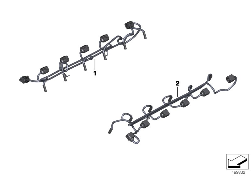 Wiring harness injection valve/ignition