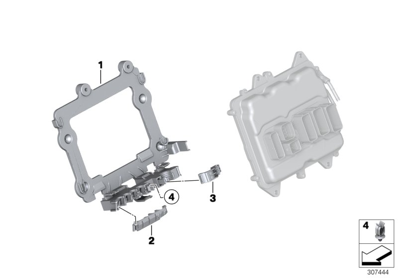 Bracket, control unit