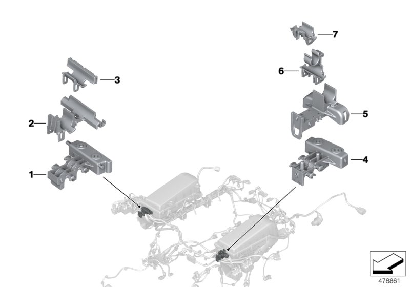 Fastener for wiring harness