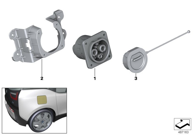 Holder, charging socket