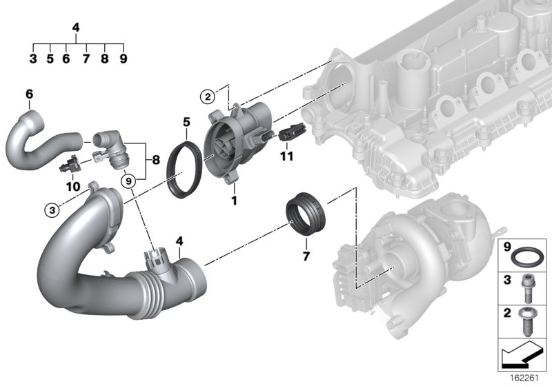 Hot-film air mass meter/clean air pipe