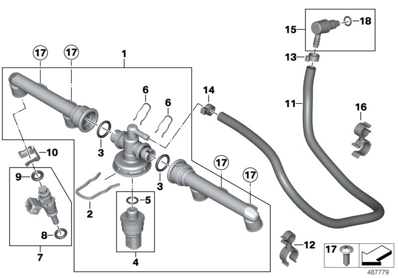 Valves/Pipes of fuel injection system