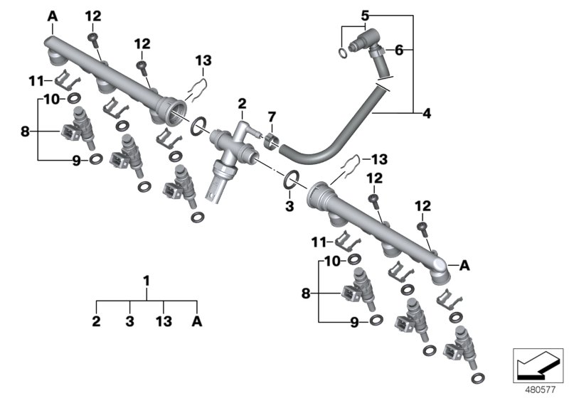 Valves/Pipes of fuel injection system