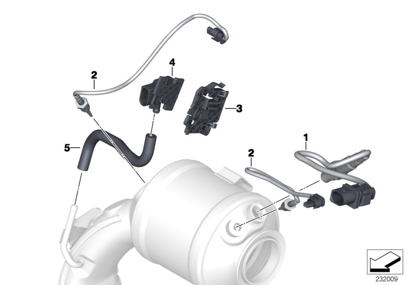 Diesel partic.filt.sens./mount.parts