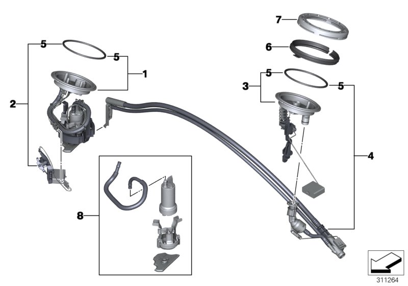 Fuel pump and fuel level sensor