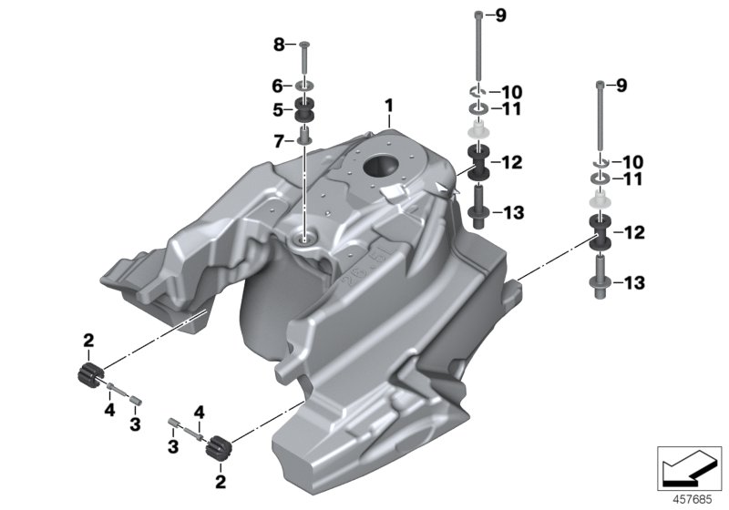 Fuel tank / fastening parts