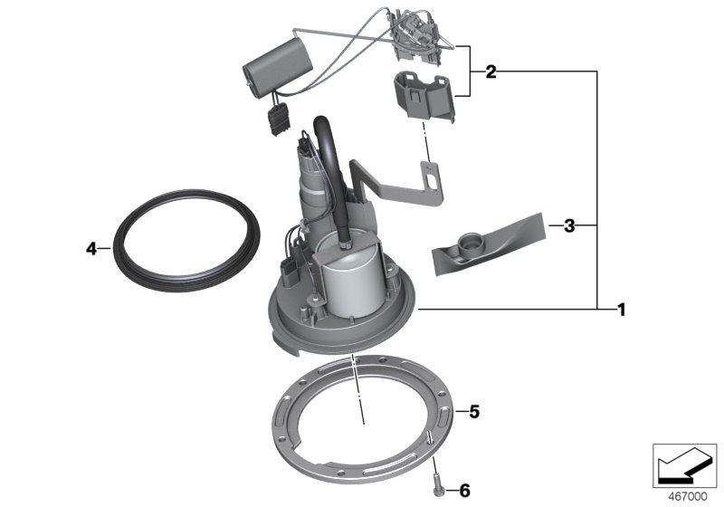 Fuel pump / lever sensor